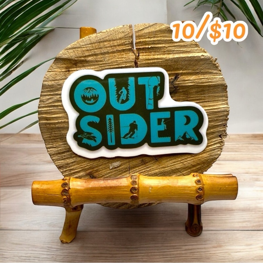 10 / $10 - Outsider Adventure Sticker - Skiing / Camping / Hiking